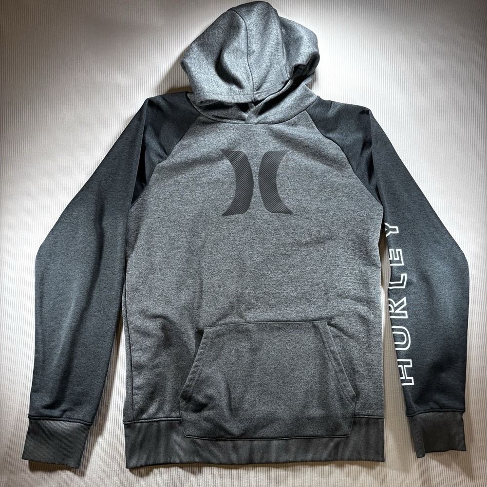 Hurley Big‎ Boys Hoodie W/Nike Dri Fit Charcoal, XL Long Sleeve
